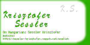 krisztofer sessler business card